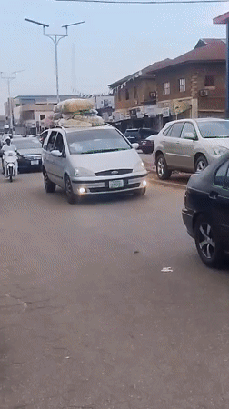 Loaded minivan spotted carrying cargo through Jos streets