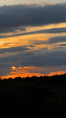 Resident documents sunset and daily life in Chaikovsky, Russia