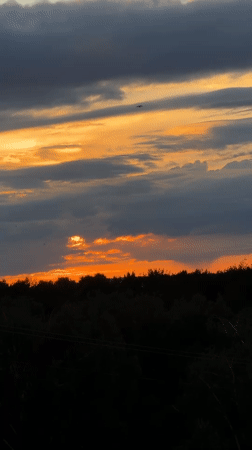 Resident documents sunset and daily life in Chaikovsky, Russia