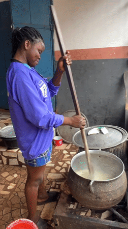 Morning scenes of cooking and daily life in Nkpor