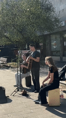 Young musicians perform in Krasnoyarsk public square