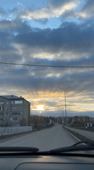 Dramatic sky with crepuscular rays observed in Chernushka, Russia