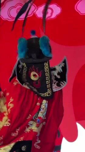 Traditional Chinese opera performance captured in Yuzhong District