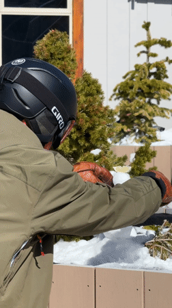 Skier builds snowman, makes snowballs in Whistler