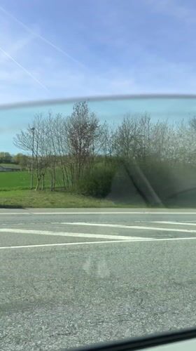 Green convertible spotted on road near Mayen, Germany