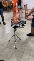 Fire Performance and Dinner Gathering Documented in Bulgarian Coastal Town