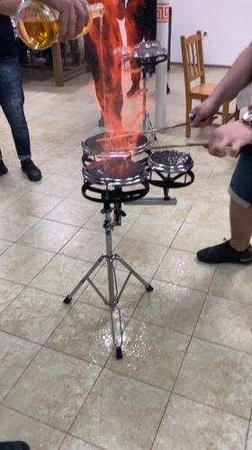 Fire Performance and Dinner Gathering Documented in Bulgarian Coastal Town