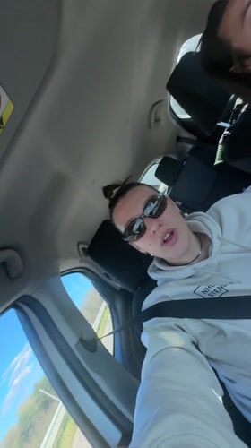 Driver records dashboard view on Bulgarian highway