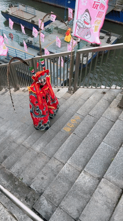 Tourist documents Chongqing's Yuzhong District riverfront and urban landscape