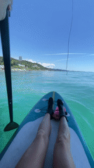 Paddleboarding excursion documented in coastal Sochi, Russia