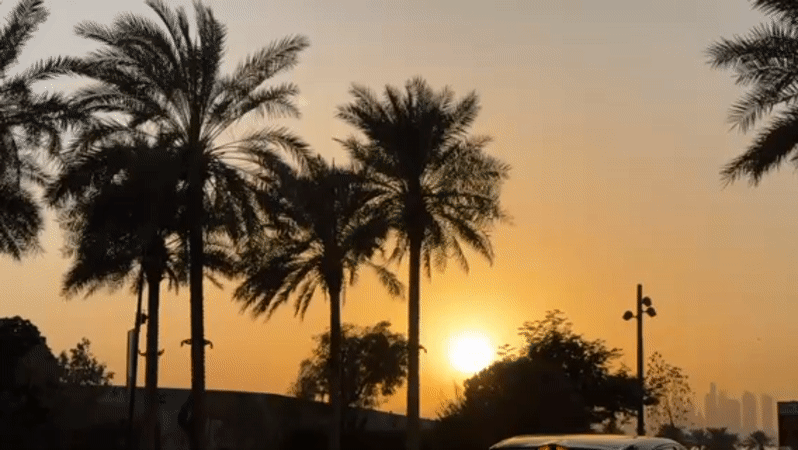 Personal moment captured during golden hour in Dubai
