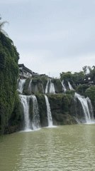 Furong Waterfall documented by visitors in Hunan Province