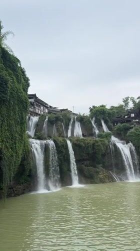 Furong Waterfall documented by visitors in Hunan Province