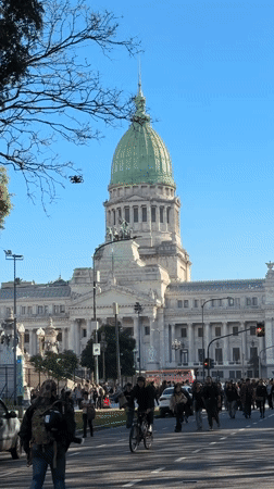 Protesters gather at Argentine Congress supporting public universities