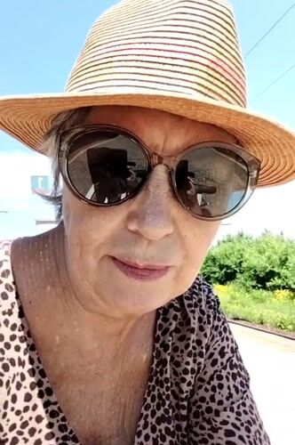 Woman documents beach and railway visit in Vladivostok