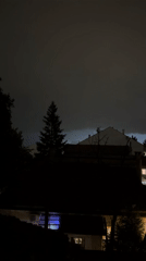 Storm clouds and lightning over Belgrade neighborhood