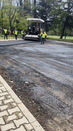 Road resurfacing project underway in Stara Zagora, Bulgaria