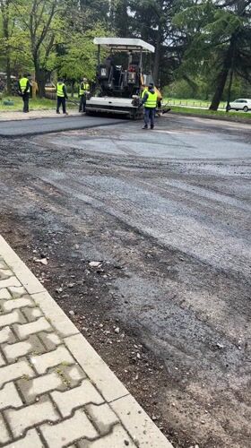Road resurfacing project underway in Stara Zagora, Bulgaria