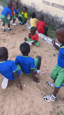 School children play during recess in Akwanga Nigeria playground