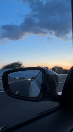 Highway travel documented from passenger window near Dobrovnitsa, Bulgaria