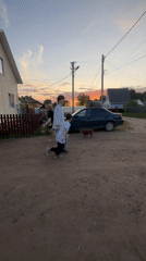 Spring afternoon moments captured in Russian village