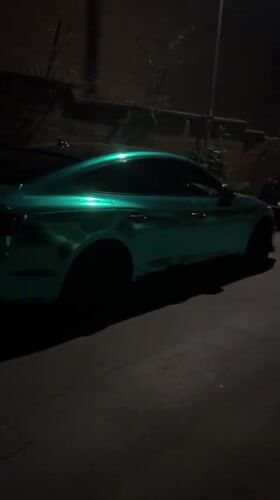 Iridescent green Audi spotted parked in South Kesteven