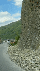 Travelers document Georgian mountain road and historic stone church