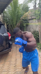 Backyard boxing session and street life in Akwanga, Nigeria