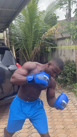 Backyard boxing session and street life in Akwanga, Nigeria