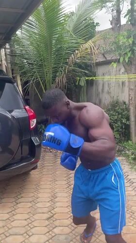 Backyard boxing session and street life in Akwanga, Nigeria