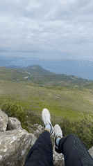 Tourists capture scenic mountain views near Ukrainian coastal towns