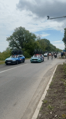 Bicycle race with police escort observed in Burgas, Bulgaria