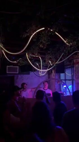 Late-night DJ set at a New York City nightclub