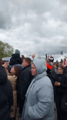 Crowd gathers for sponsored festival featuring straw doll in Orenburg