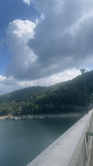 Bicaz Dam and river valley, Romania's forested mountain corridor