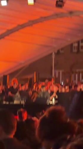 Large crowd attends nighttime concert in Copenhagen tent venue