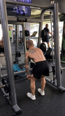 Man performs morning workout at Pleven gym