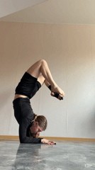 Woman practices yoga, prepares meal at Perm residence