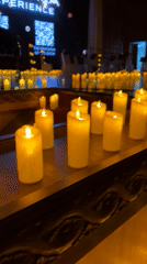 Candle-lit performance venue documented in North Kuta, Indonesia