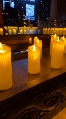 Candle-lit performance venue documented in North Kuta, Indonesia