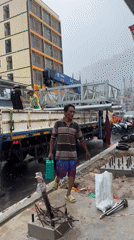 Rain shower documented in Patong Thailand streets