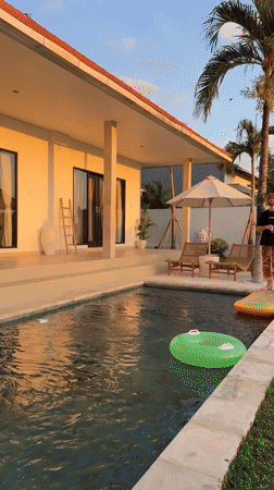 Pool party with DJ, food, friends in Mengwi Indonesia