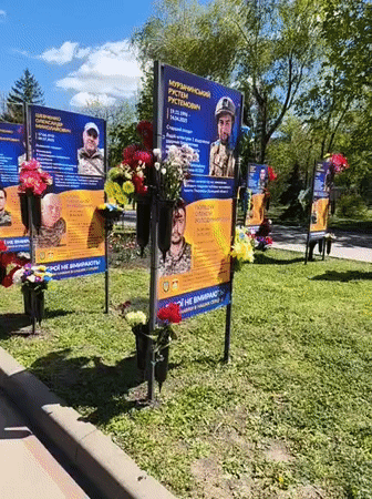Spring morning stroll through memorial park in Kryvyi Rih