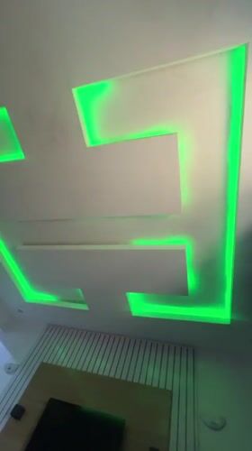 Color-changing LED ceiling installation documented in Gura Top, Nigeria