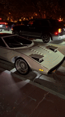 Vintage white sports car spotted parked in Miami Beach