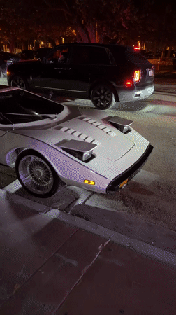 Vintage white sports car spotted parked in Miami Beach