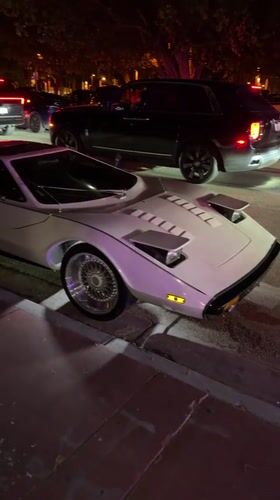 Vintage white sports car spotted parked in Miami Beach