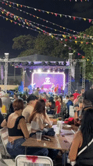 Band Zona 2 performs late-night outdoor concert in La Morita