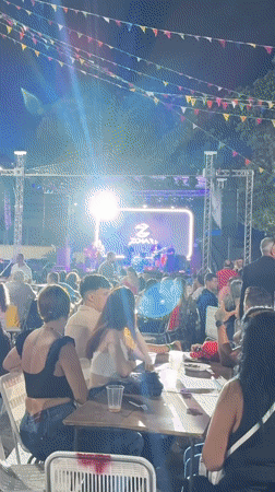 Band Zona 2 performs late-night outdoor concert in La Morita