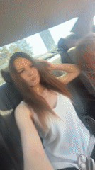 Woman filmed in car backseat in Noviy, Russia